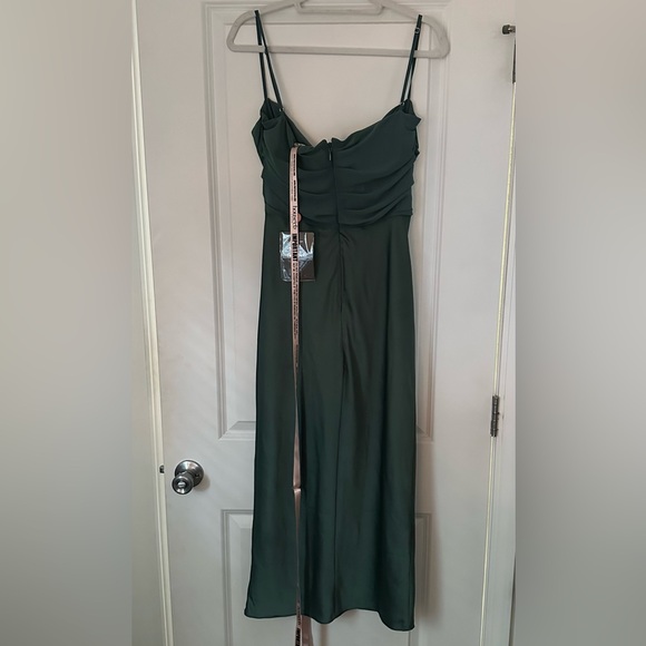House of CB Teia Satin & Georgette Corset Midi Dress Size L; NBW + NWT - Picture 4 of 6